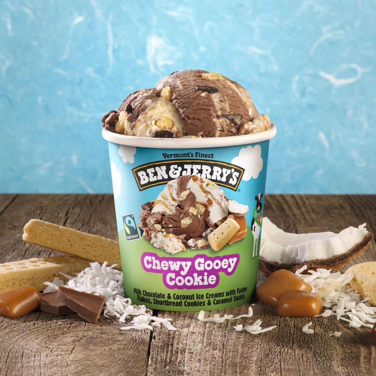 Ben & Jerry's — Chewy Gooey Cookie packaging, pre-press by OHG