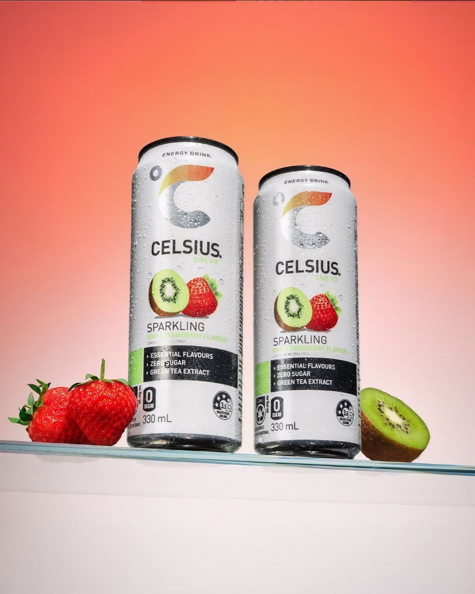 Celsius Strawberry Kiwi packaging, pre-press by OHG