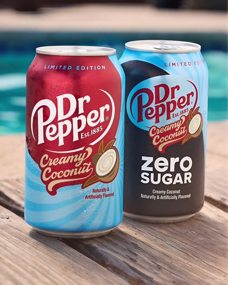 Dr Pepper Creamy Coconut packaging, pre-press by OHG