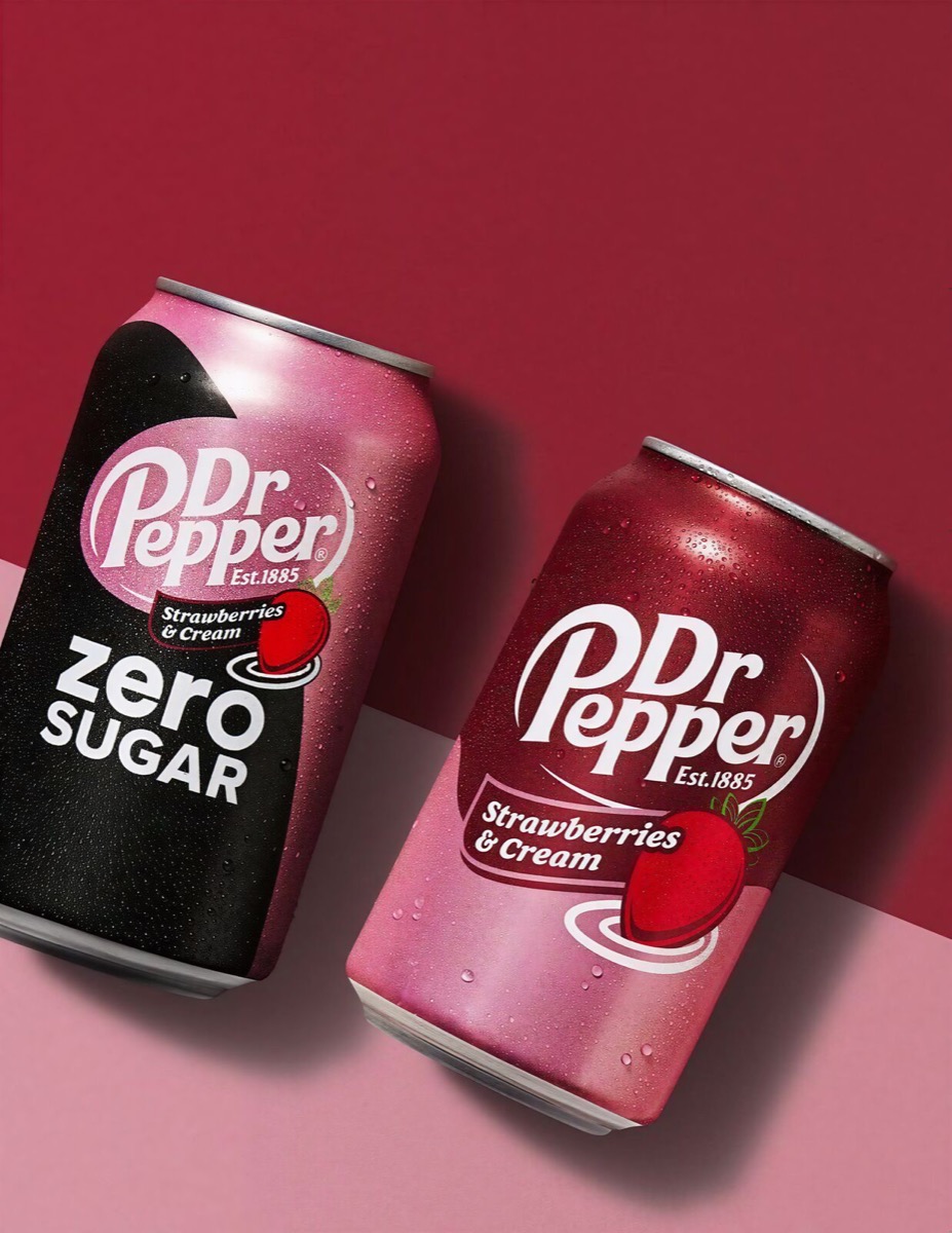 Dr Pepper Strawberries & Cream packaging, pre-press by OHG