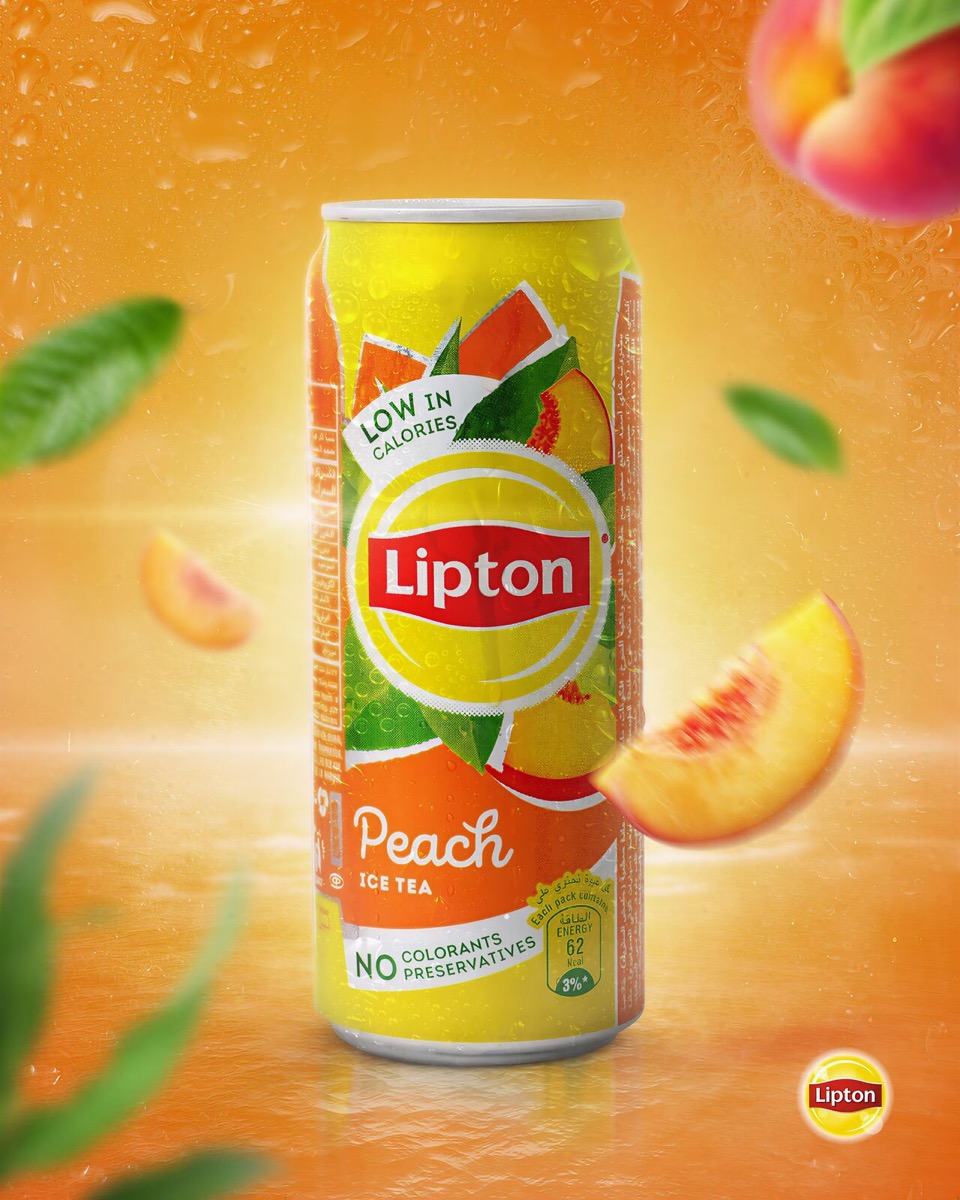 Lipton Peach packaging, pre-press by OHG